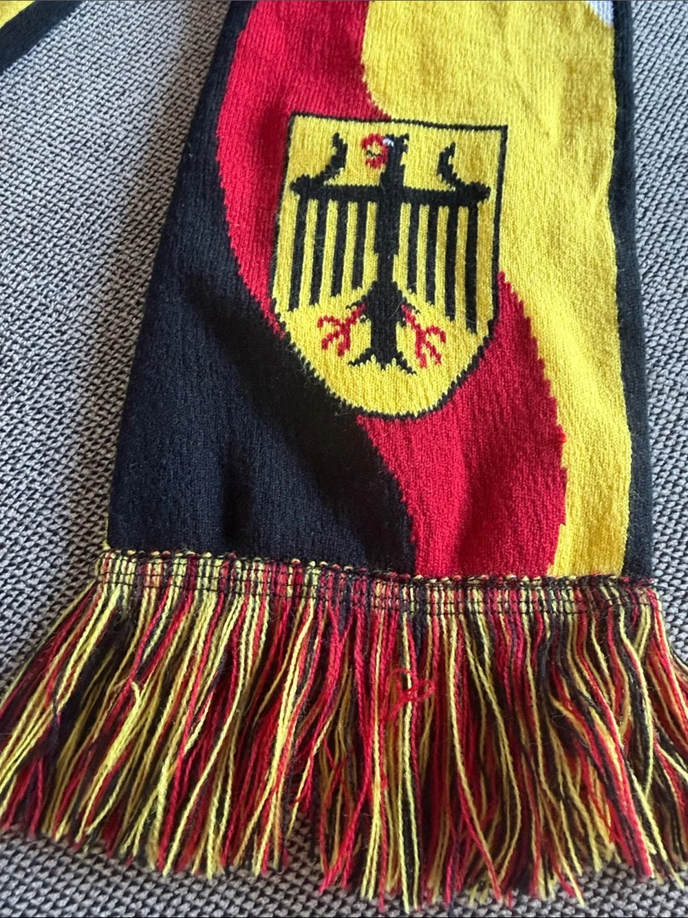 Soccer Germany Deutschland Scarf in Black, Red & Yellow